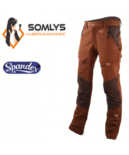 Pantalon Homme Somlys Flex-Pant Heavy 641 Marron