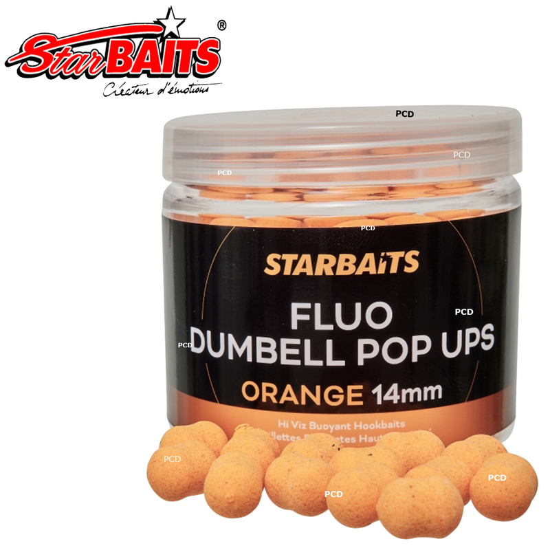 eeuwig glas Pa DUMBELLS FLOTTANTS STARBAITS FLUO DUMBELL POP UPS 70G ORANGE FLUO - CARPES