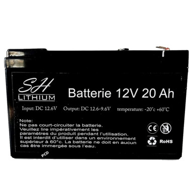 Batterie Lithium 12.6V 20Ah Sh Lithium