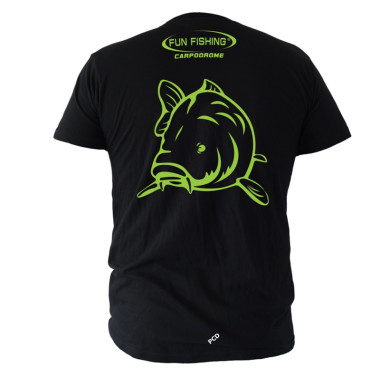 Tee-Shirt Fun Fishing Noir et Vert