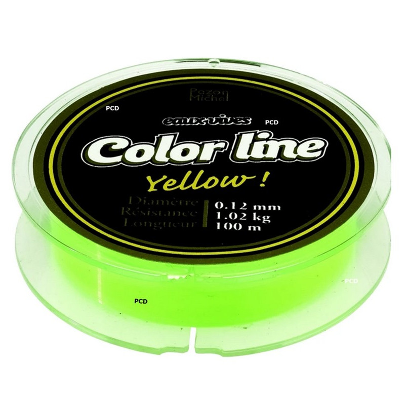 Nylon Pezon Et Michel Eaux Vives Color Line 100M Jaune