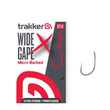Hameçons Trakker Wide Gape XS Hooks Micro-Barbed Par 10