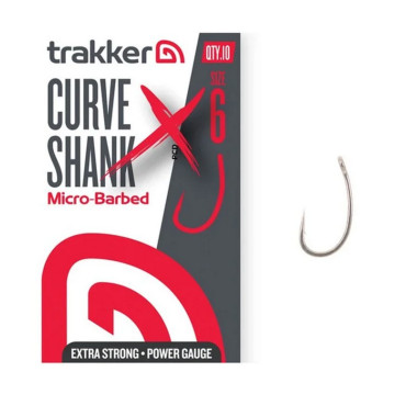 Hameçons Trakker Curve Shank XS Hooks Micro-Barbed Par 10