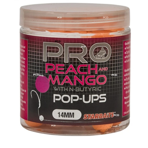 Bouillettes Flottantes Starbaits Probiotic Pro Peach & Mango Pop Up 50G