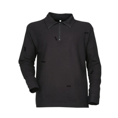 Polo Homme Percussion F1 Manches Longues Noir