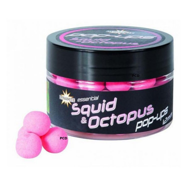 Bouillettes Flottantes Dynamite Baits Fluro Pink Squid & Octopus Pop-Ups 12MM 48G